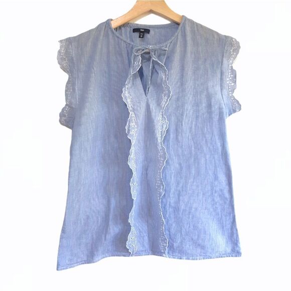 GAPāblueācottonĀ summerāsleevelessātop - Picture 2 of 4